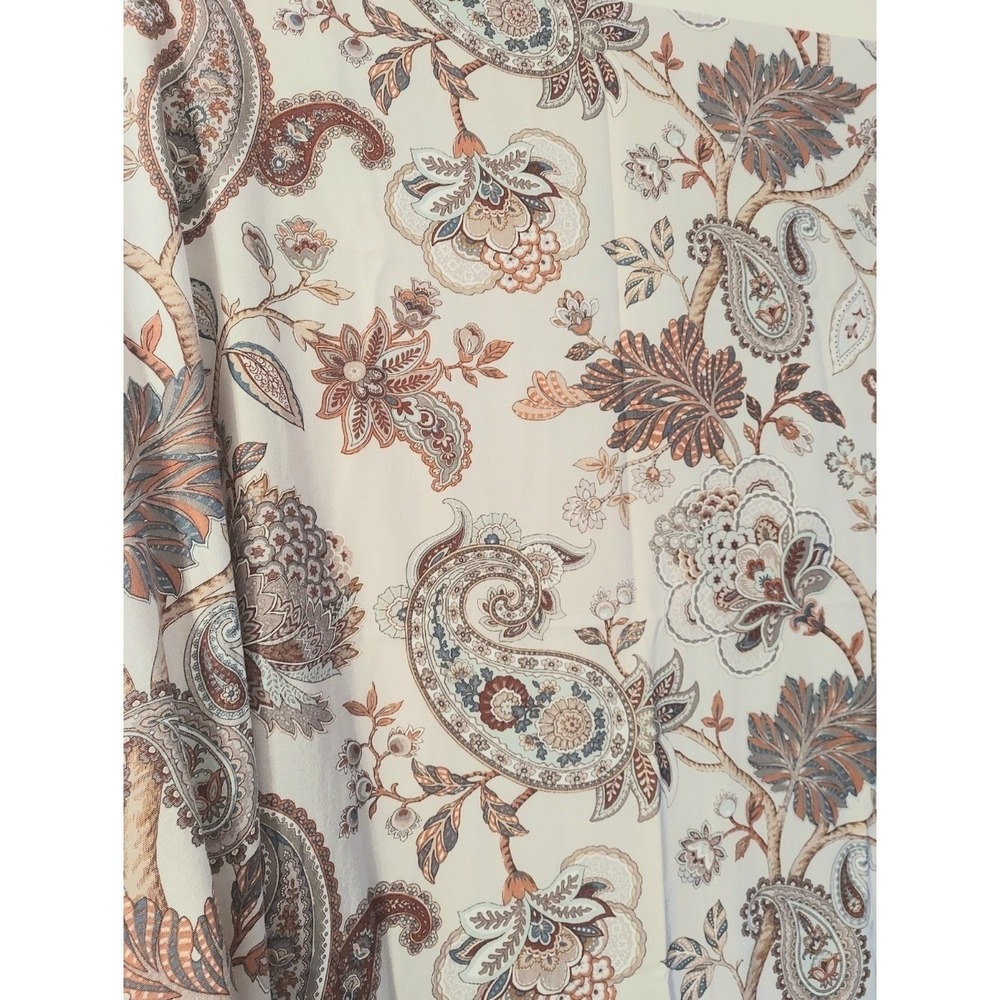 Nicole Miller Curtain Panels, 100% Cotton, Set of 2, 50" x 90" Paisley